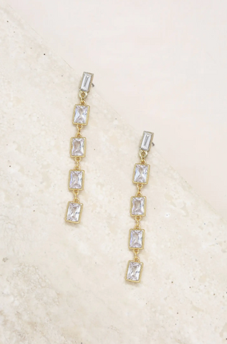 Shop Women's Gold and Crystal Drop Earrings from Ettika Online at Rock 'N Rose Boutique