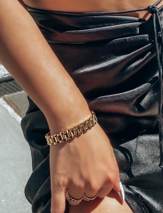 Shop Women's Gold Link and Chain Bracelets from HEYMAEVE Available Online at Rock 'N Rose Boutique