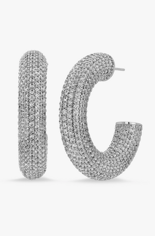 Buy Women's Silver Statement Hoop Earrings Online at Rock 'N Rose Boutique