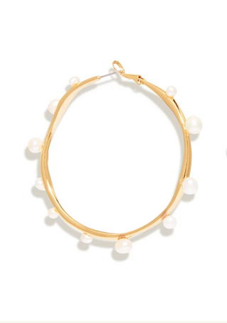 Shop Women's Gold and Pearl Hoop Earrings from Mignonne Gavigan Online at Rock 'N Rose Boutique