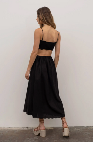 Buy Cut Out Black Midi Dresses for Women from Moon River at Rock 'N Rose Boutique